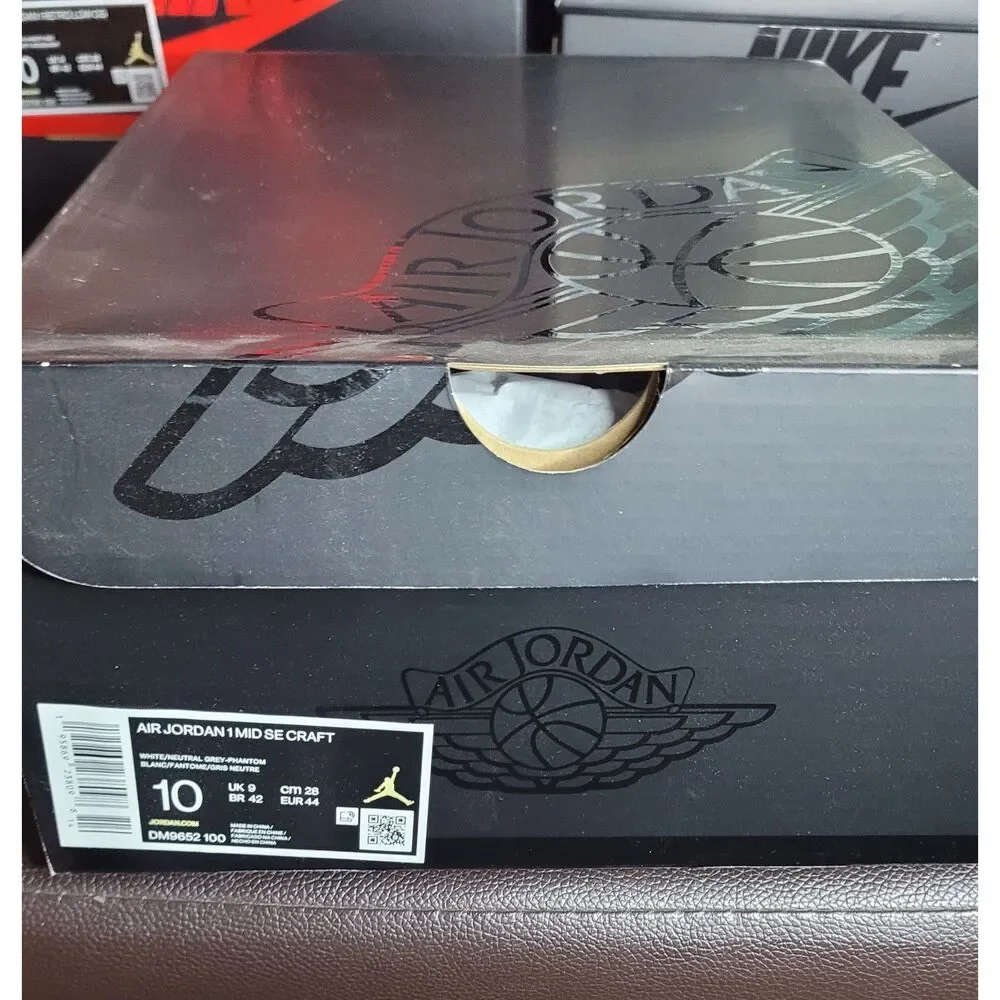 Nike Air Jordan 1 Mid SE Craft Inside Out White Grey DM9652-100 Men’s 10 NEW